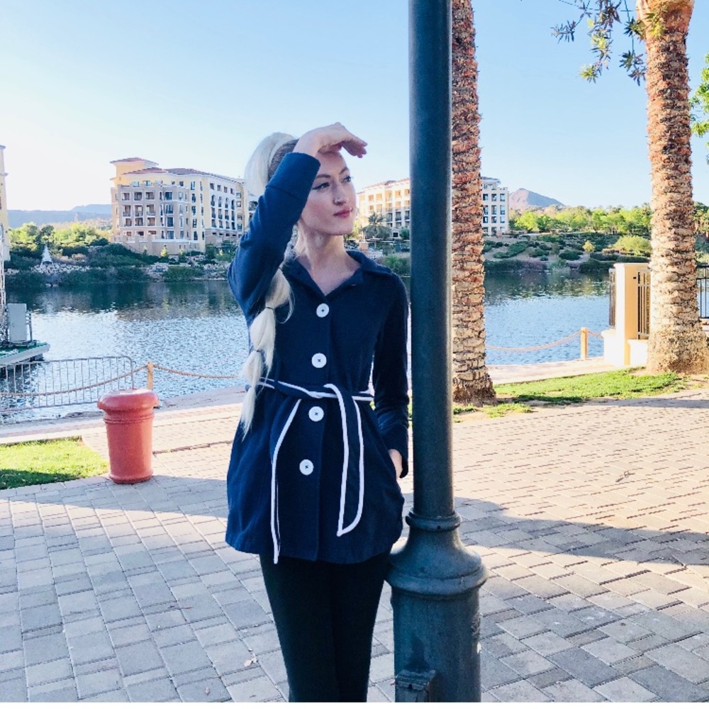 LA Kitty Sailor Sweater With Pockets - Picture 1 of 8